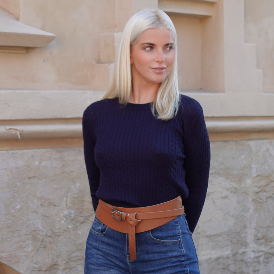 Cinturón de piel Alce