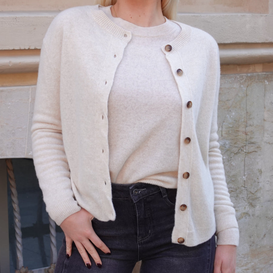 Twinset de Lana Linoa Beige